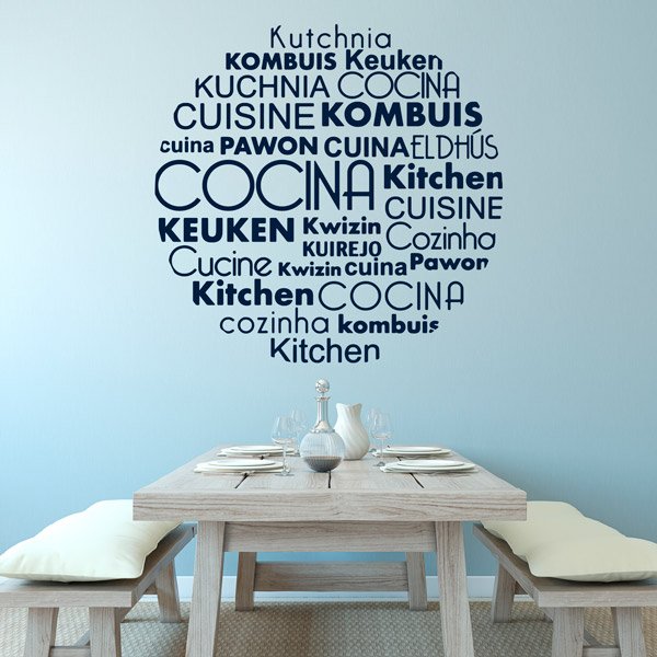 Vinilos Decorativos: Cocina Idiomas en Español