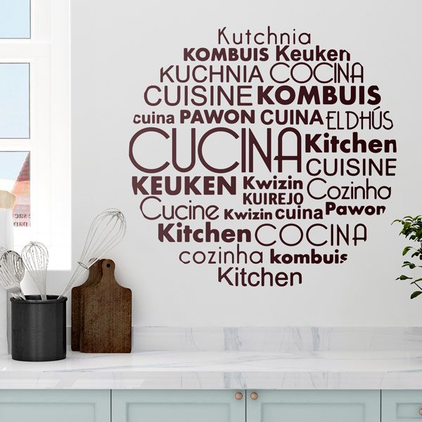 Vinilos Decorativos: Cocina Idiomas en Italiano