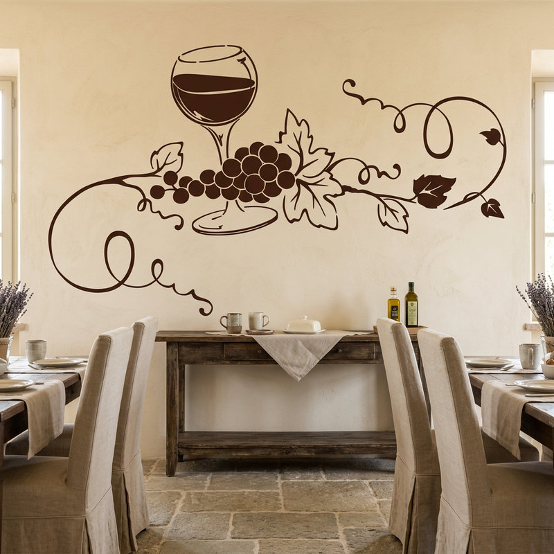 Vinilos Decorativos: Deliciosa Copa de Vino