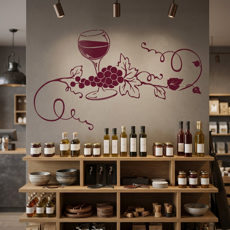 Vinilos Decorativos: Deliciosa Copa de Vino