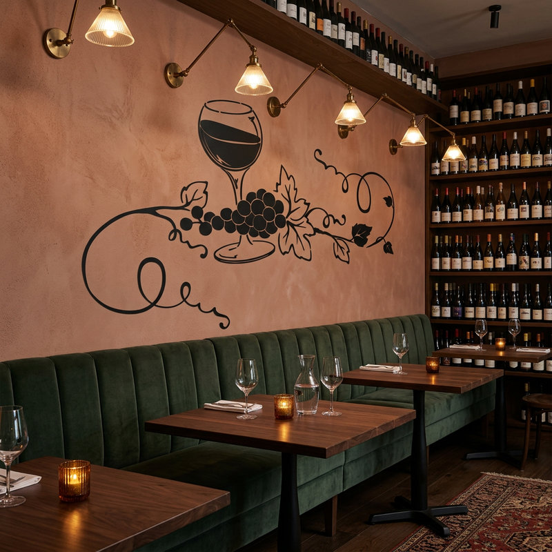 Vinilos Decorativos: Deliciosa Copa de Vino