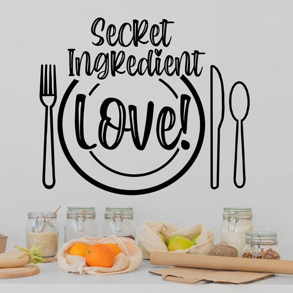 Vinilos Decorativos: Secret ingredient, Love!