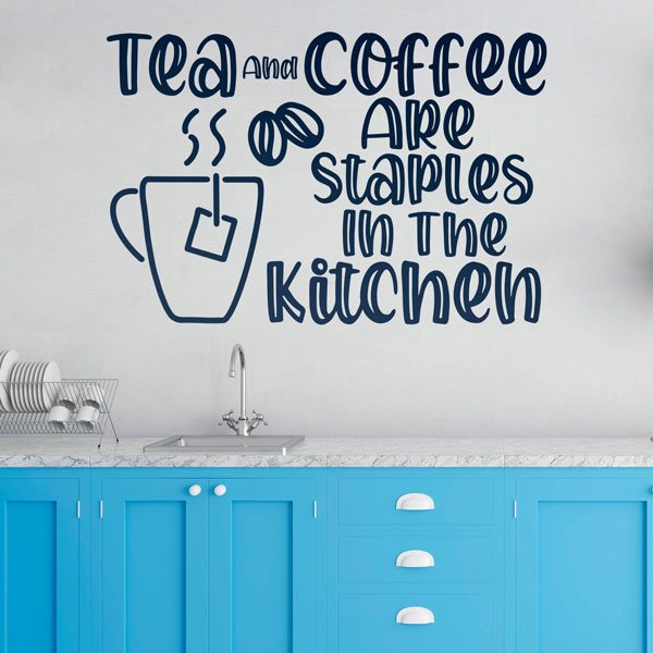 Vinilos Decorativos: Tea and coffee are staples in the kitchen