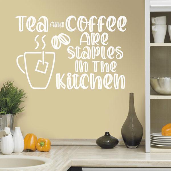 Vinilos Decorativos: Tea and coffee are staples in the kitchen