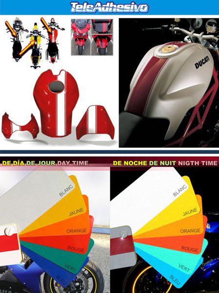 Pegatinas: Bandas Moto Sport Reflectantes