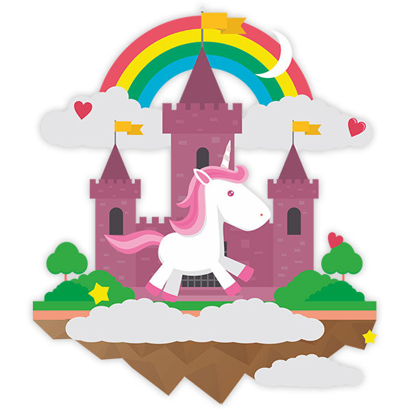 Vinilos Decorativos: Unicornio en el castillo