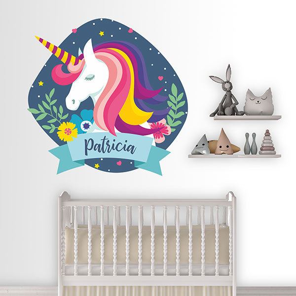 Vinilos Decorativos: Unicornio con nombre personalizado