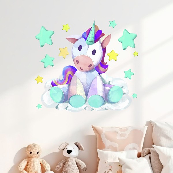 Vinilos Decorativos: Unicornio de peluche