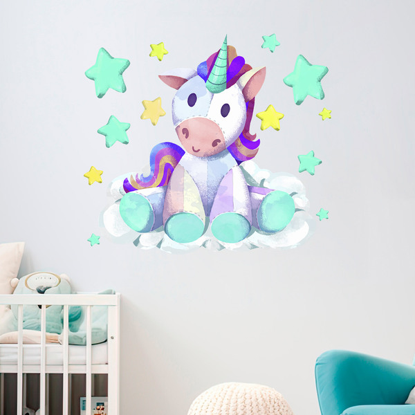 Vinilos Decorativos: Unicornio de peluche