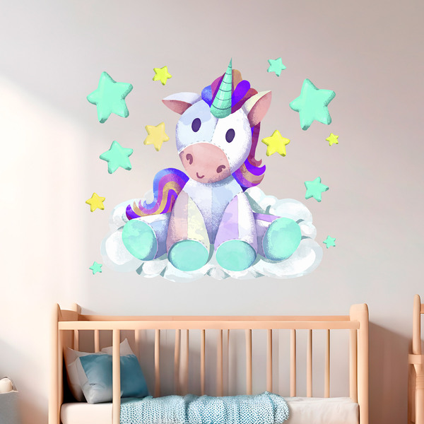 Vinilos Decorativos: Unicornio de peluche