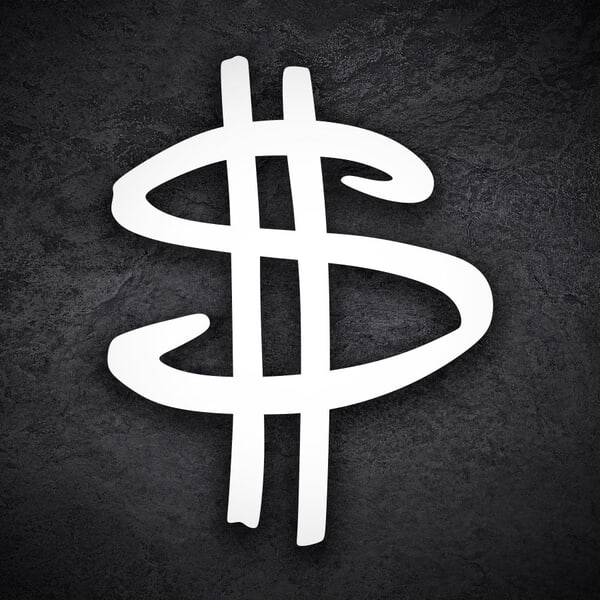 Pegatinas: Doodle Graffiti Símbolo Dólar