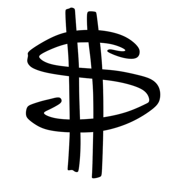 Pegatinas: Doodle Graffiti Símbolo Dólar