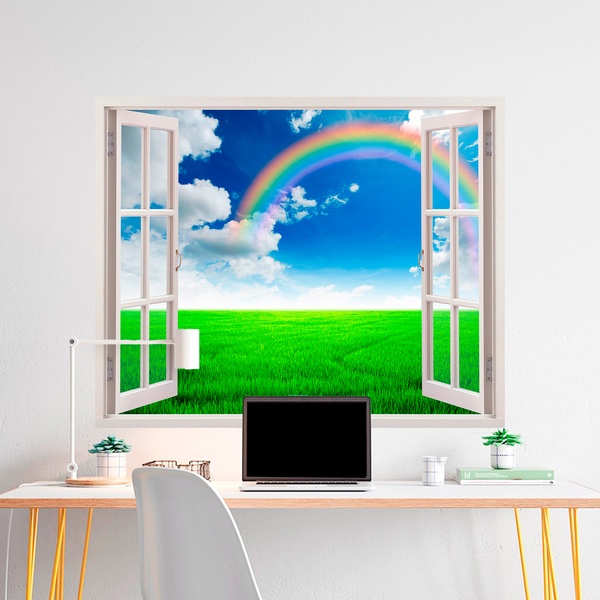 3d Rainbow Wallpaper Mural