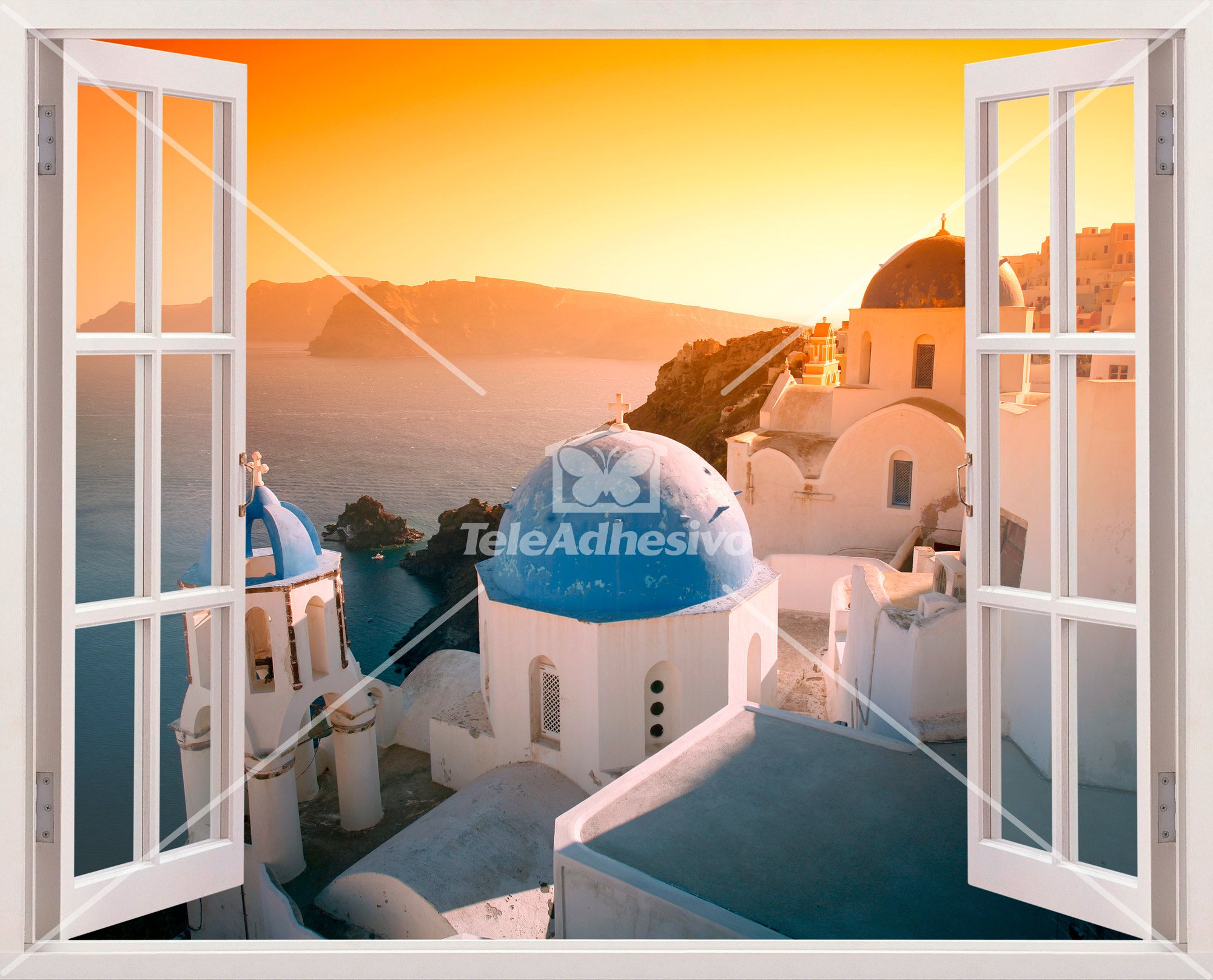 Vinilos Decorativos: Puesta de sol en Santorini