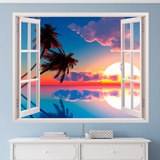 Vinilos Decorativos: Atardecer en Hawái 3