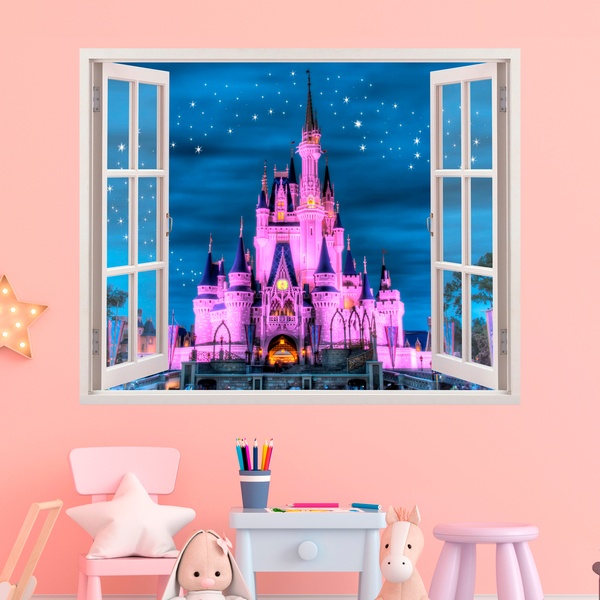 Vinilos Infantiles: Ventana Castillo de Disney