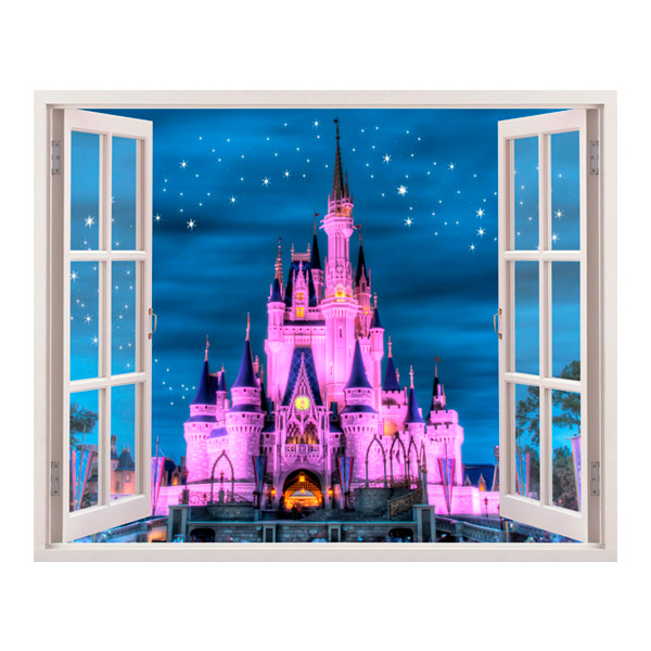 Vinilos Infantiles: Ventana Castillo de Disney