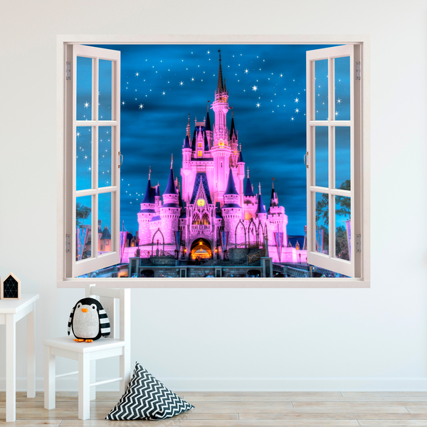 Vinilos Infantiles: Ventana Castillo de Disney