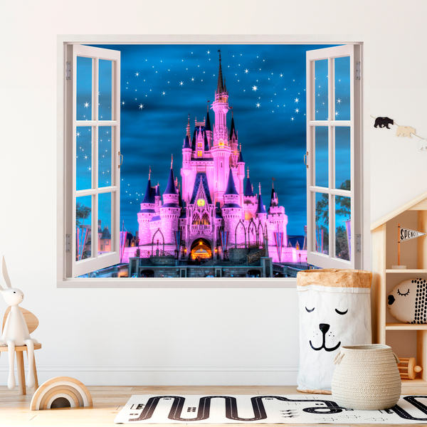 Vinilos Infantiles: Ventana Castillo de Disney