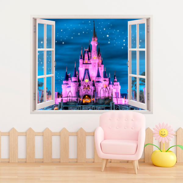 Vinilos Infantiles: Ventana Castillo de Disney