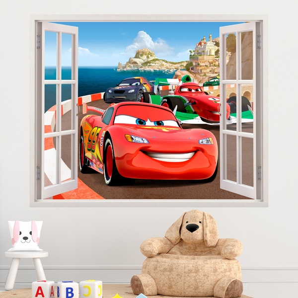 Vinilos Infantiles: Ventana Cars en Italia