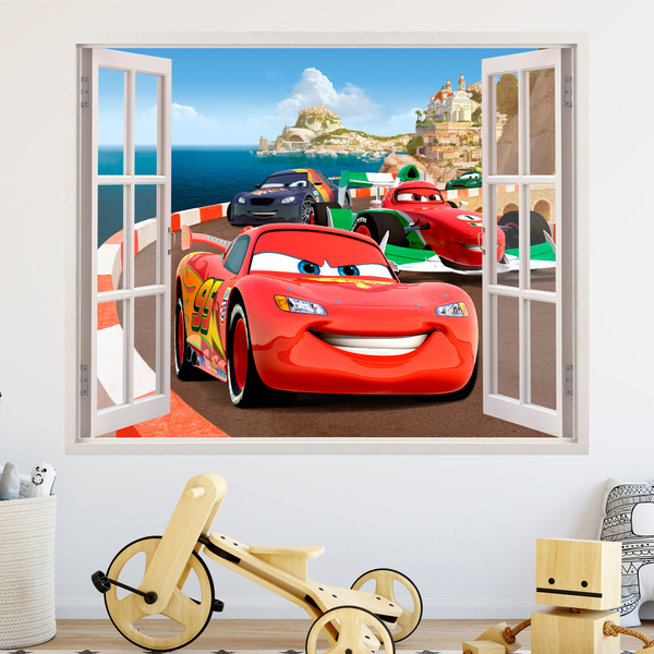 Vinilos Infantiles: Ventana Cars en Italia