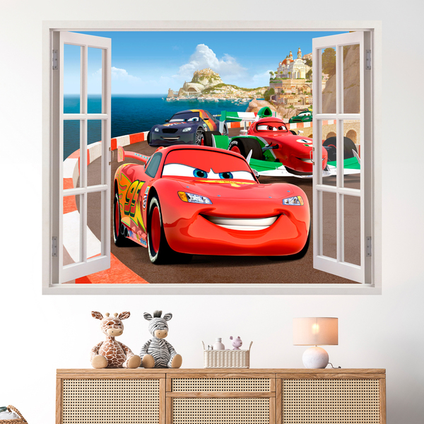 Vinilos Infantiles: Ventana Cars en Italia