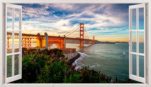 Vinilos Decorativos: Panorámica Golden Gate
