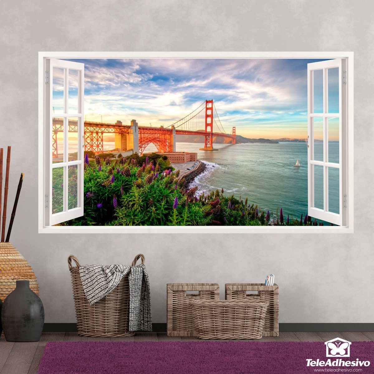 Vinilos Decorativos: Panorámica Golden Gate