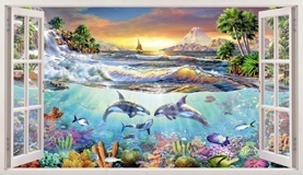 Vinilos Decorativos: Panorámica fondo marino 5