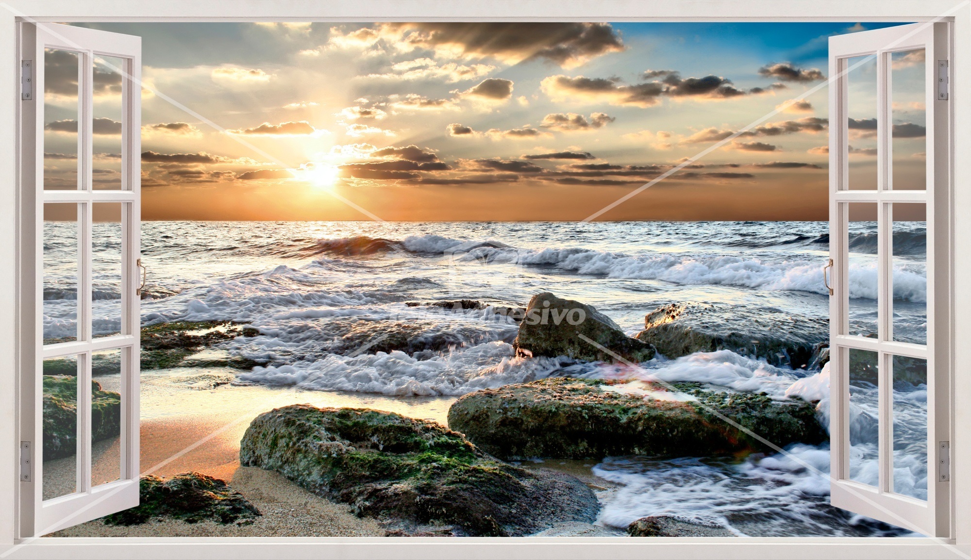 Vinilos Decorativos: Panorámica playa Black Rock