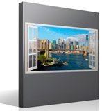 Vinilos Decorativos: Panorámica Skyline Nueva York 4