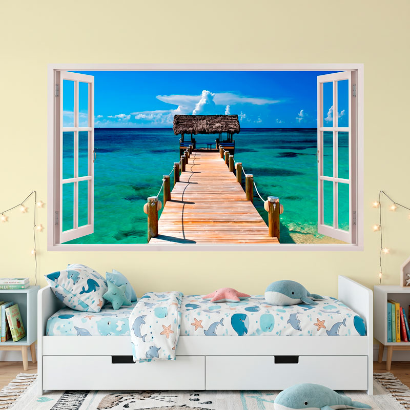Panor&aacute;mica pasarela al mar en Bahamas 10/10
