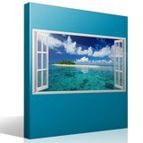 Vinilos Decorativos: Panorámica mar e isla en el Caribe 4