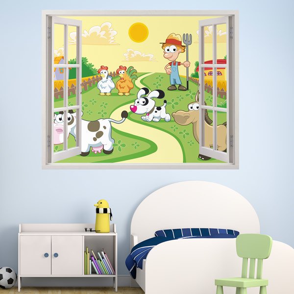 Vinilos Infantiles: Ventana La granja