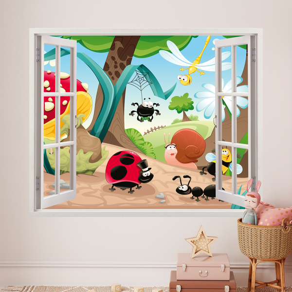 Vinilos Infantiles: Ventana Reunión del Bosque