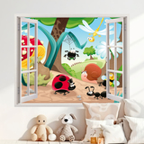 Vinilos Infantiles: Ventana Reunión del Bosque 5