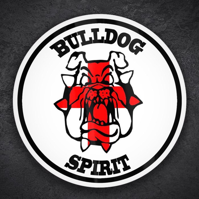 Pegatinas: Bulldog Spirit con Bandera de Inglaterra