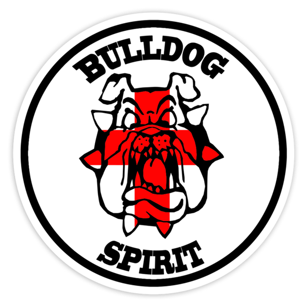 Pegatinas: Bulldog Spirit con Bandera de Inglaterra