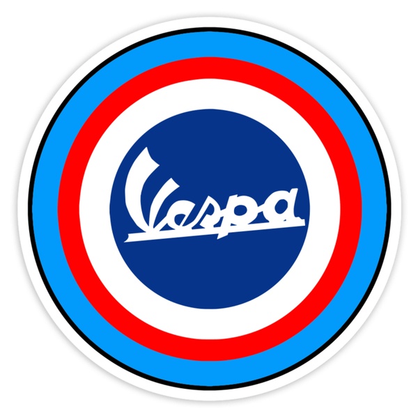 Pegatinas: Vespa Emblema Mod Retro