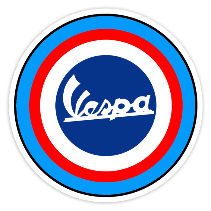 Pegatinas: Vespa Emblema Mod Retro
