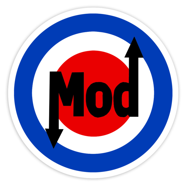 Pegatinas: Emblema Mod con Flechas Retro