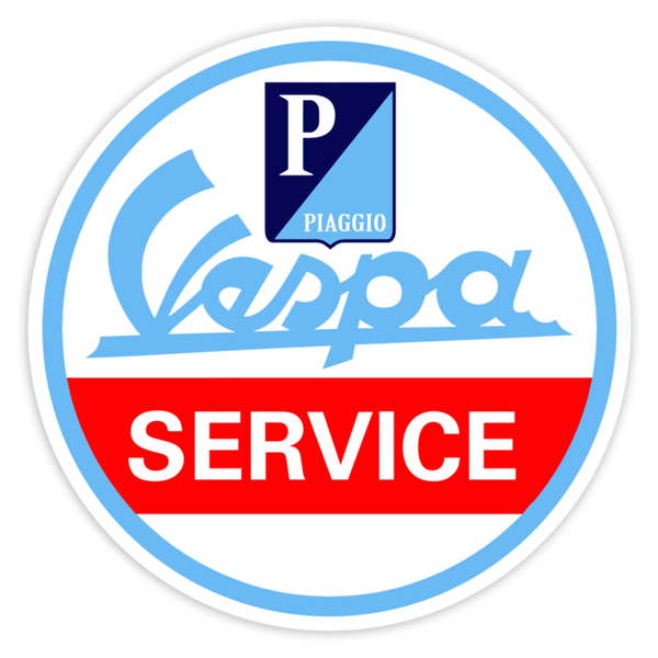 Pegatinas: Emblema Vespa Service Clásico