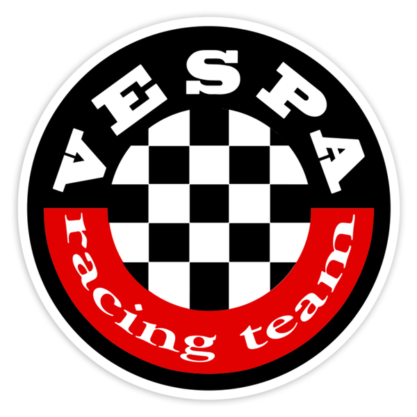 Pegatinas: Vespa Racing Team con Cuadros