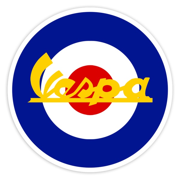 Pegatinas: Vespa Emblema Mods RAF Amarillo