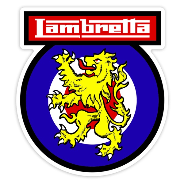 Pegatinas: Escudo Lambretta León Heráldico