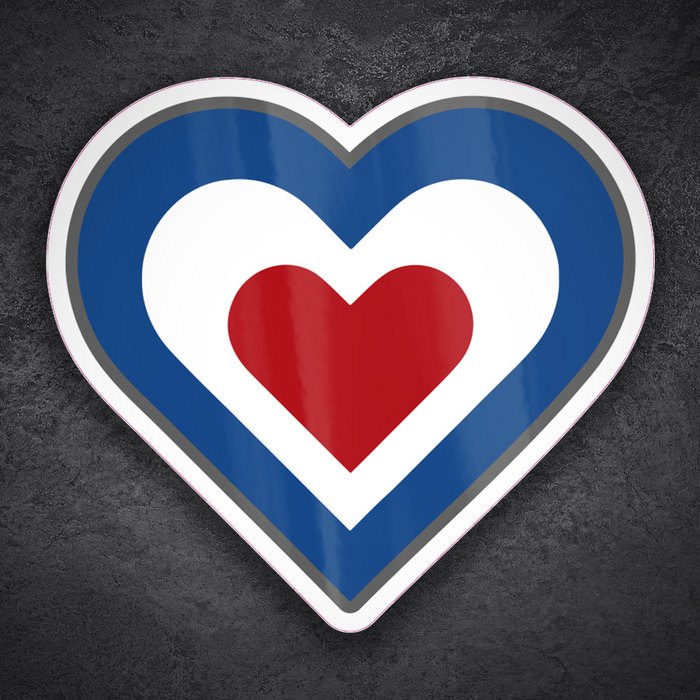 Pegatinas: Corazón Mods RAF Retro