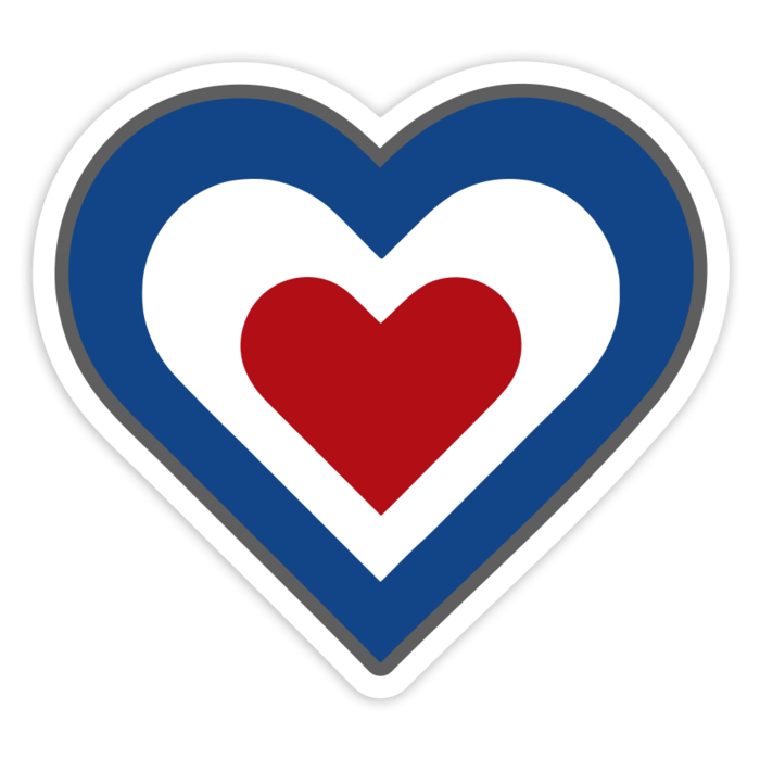 Pegatinas: Corazón Mods RAF Retro
