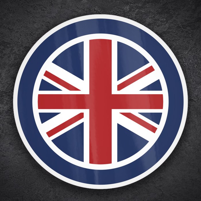 Pegatinas: Union Jack en Emblema Mods RAF