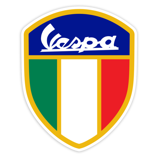 Pegatinas: Escudo Vespa Bandera Italia Clásico
